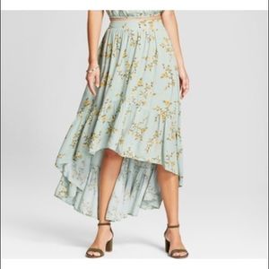 Medium Xhilaration Floral High Lo Maxi Skirt